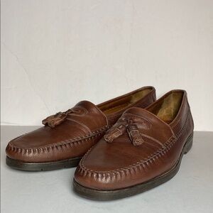 Allen Edmonds Brown Leather Slip-On Tassel Loafers 49236